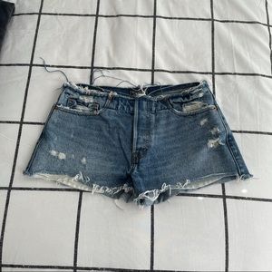Low Rise Distressed Short Shorts